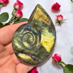 Magisk labradorit snegl 95mm