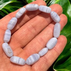 Blonde agat freeform armbnd