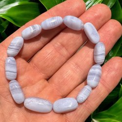 Blonde agat freeform armbnd