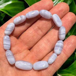 Blonde agat freeform armbnd