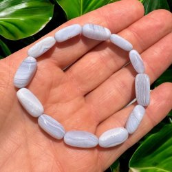 Blonde agat freeform armbnd