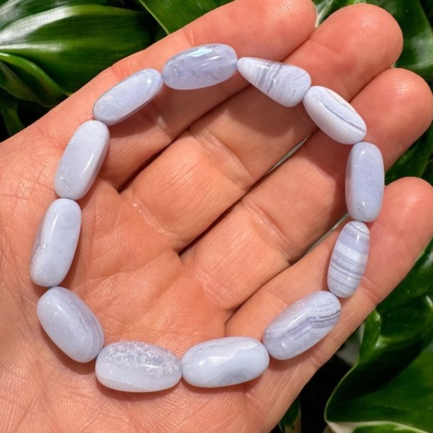 Blonde agat freeform armbnd