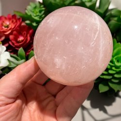 Rosenkvarts kugle 73mm