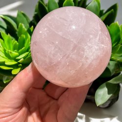 Rosenkvarts kugle 69mm
