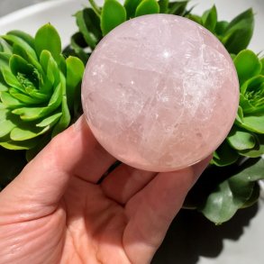 Rosenkvarts kugle 69mm