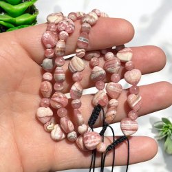 Rhodocrosit armbnd knyttet