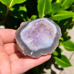 Ametyst geode m. agatb�nd