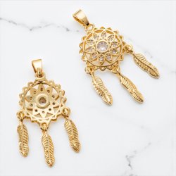 Drmmefanger halskde m. zirkonia