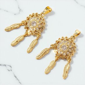 Drmmefanger halskde m. zirkonia