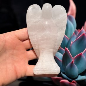 Rosenkvarts engel 120 mm