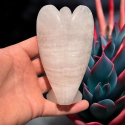 Rosenkvarts engel 120 mm