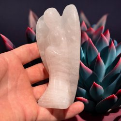 Rosenkvarts engel 120 mm