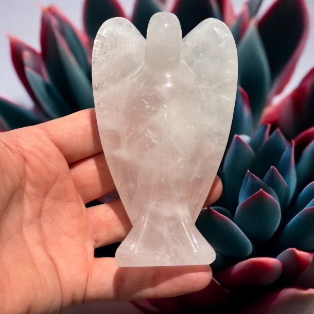 Rosenkvarts engel 120 mm
