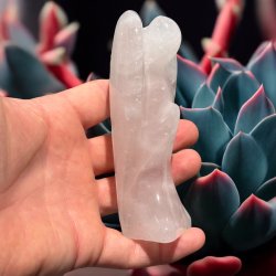 Rosenkvarts engel 120 mm