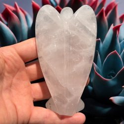 Rosenkvarts engel 120 mm