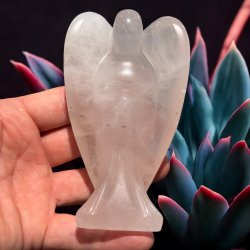 Rosenkvarts engel 120 mm