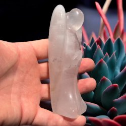 Rosenkvarts engel 120 mm