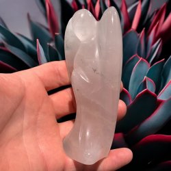 Rosenkvarts engel 120 mm