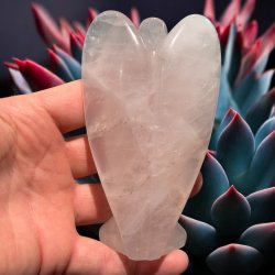 Rosenkvarts engel 120 mm