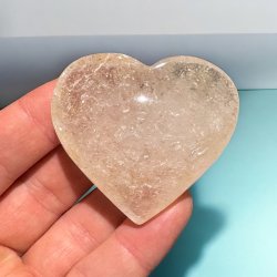 Bjergkrystal hjerte m. golden healer