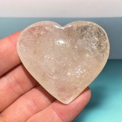 Bjergkrystal hjerte m. golden healer
