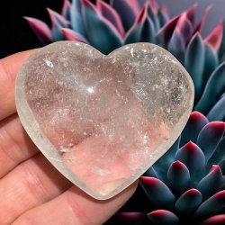 Bjergkrystal hjerte m. golden healer