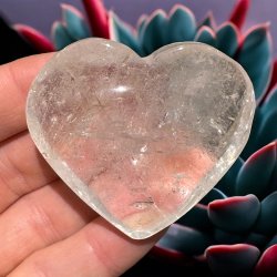 Bjergkrystal hjerte m. golden healer