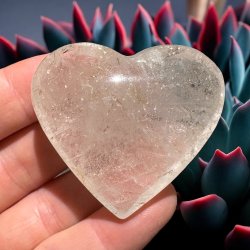 Bjergkrystal hjerte m. golden healer