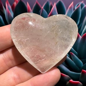 Bjergkrystal hjerte m. golden healer