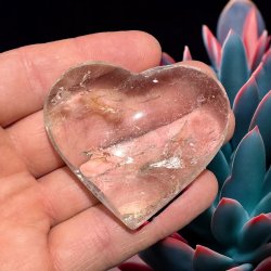 Bjergkrystal hjerte m. golden healer