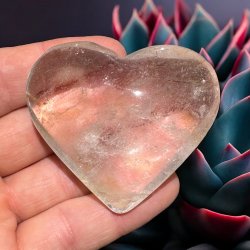 Bjergkrystal hjerte m. golden healer