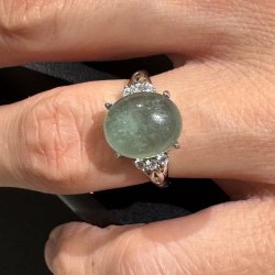 Morganit forslvet fingerring