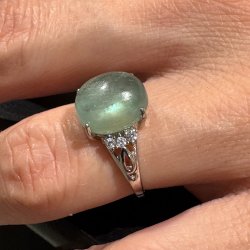 Morganit forslvet fingerring