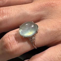 Morganit forslvet fingerring