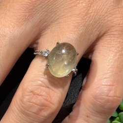 Morganit forslvet fingerring