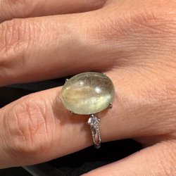 Morganit forslvet fingerring