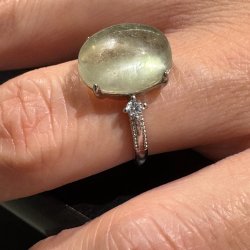 Morganit forslvet fingerring