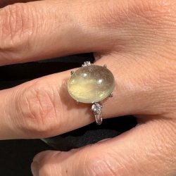 Morganit forslvet fingerring