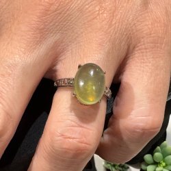 Morganit forslvet fingerring