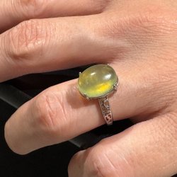 Morganit forslvet fingerring