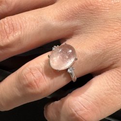 Morganit forslvet fingerring