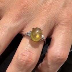 Morganit forslvet fingerring