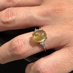 Morganit forslvet fingerring