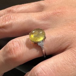 Morganit forslvet fingerring