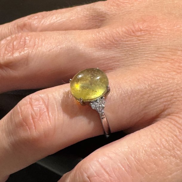 Morganit forslvet fingerring