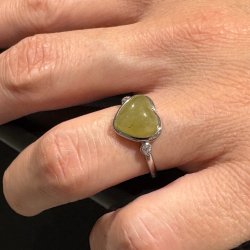 Morganit forslvet fingerring