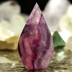 Regnbue fluorit freeform