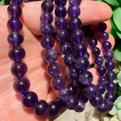 Ametyst armbnd 7,5mm AA