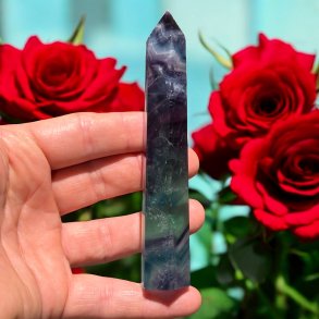 Regnbue fluorit t�rn 126 mm