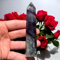 Regnbue fluorit t�rn 124 mm